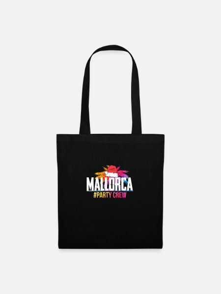 Mallorca Palmen Party Weihnachten - Stoffbeutel - Schwarz