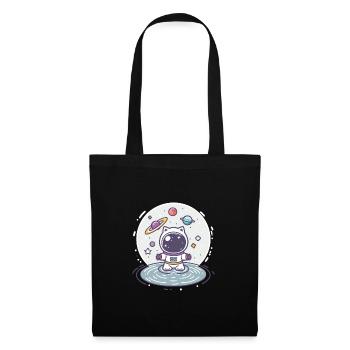 cat astronaut, galaxy cat - Stoffbeutel - Schwarz - Vorne