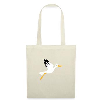 Storch - Stoffbeutel - Natur - Vorne