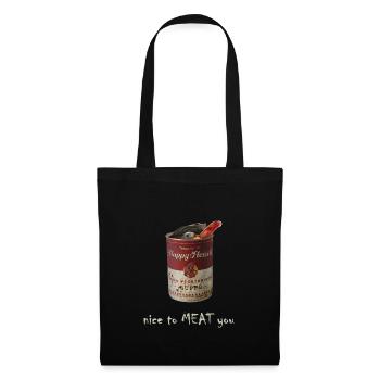 Happy Fleisch Dose - Nice to MEATyou - Stoffbeutel - Schwarz - Vorne
