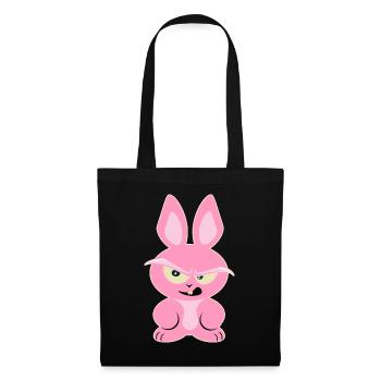 Pink Rabbit Shirt - Funny Rodent - Tote Bag - black - Front