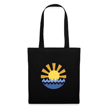 Sun Wave Water Sea Icon - Tote Bag - black - Front