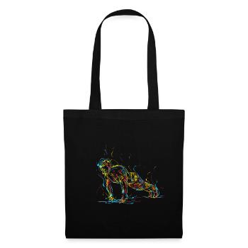 Abstract man doing push-ups - Tote Bag - black - Front