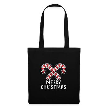 Candy Canes - Merry Christmas - Tote Bag - black - Front