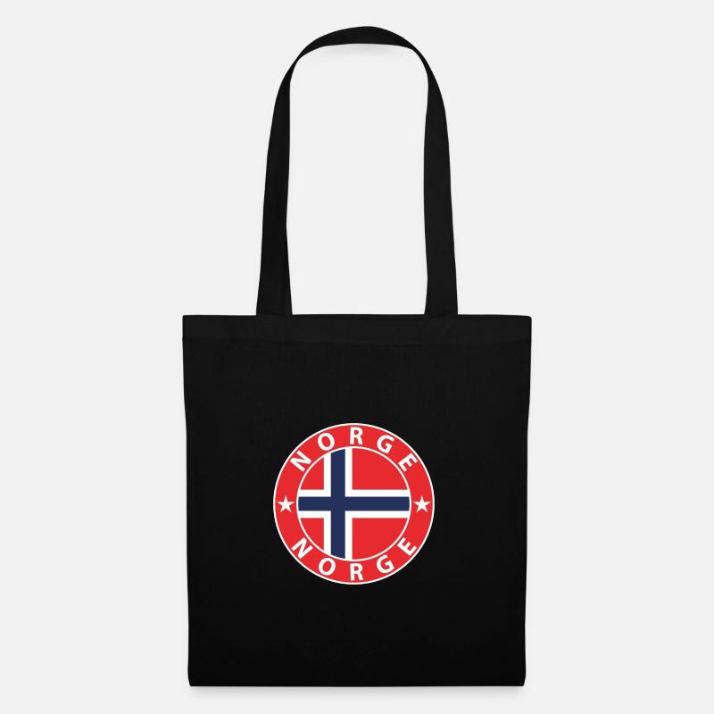 Norwegen - Stoffbeutel - Schwarz