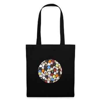 Pack of Cute Cartoon Cats: Adorable Feline - Tote Bag - black - Front