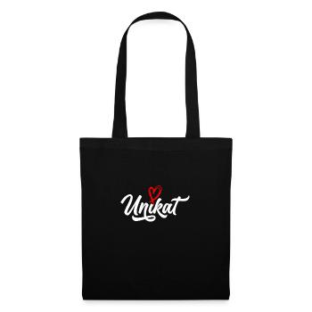 herz Unikat - Stoffbeutel - Schwarz - Vorne