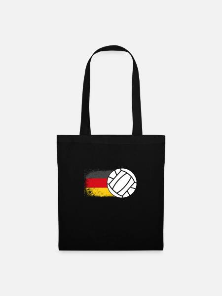Handballer Deutschland Flagge Handball - Stoffbeutel - Schwarz