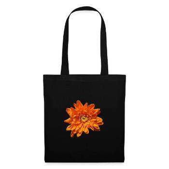 Blume Orange - Stoffbeutel - Schwarz - Vorne