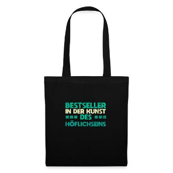 Bestseller In Der Kunst Des Höflichseins - Stoffbeutel - Schwarz - Vorne
