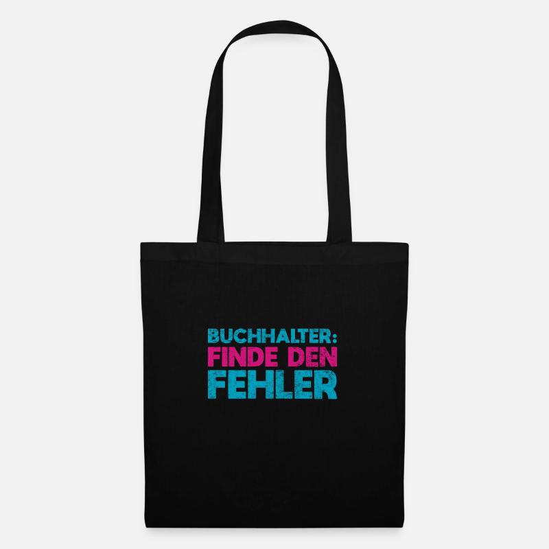Buchhalter: Finde Den Fehler - Stoffbeutel - Schwarz