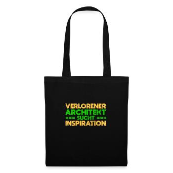 Verlorener Architekt Sucht Inspiration - Stoffbeutel - Schwarz - Vorne