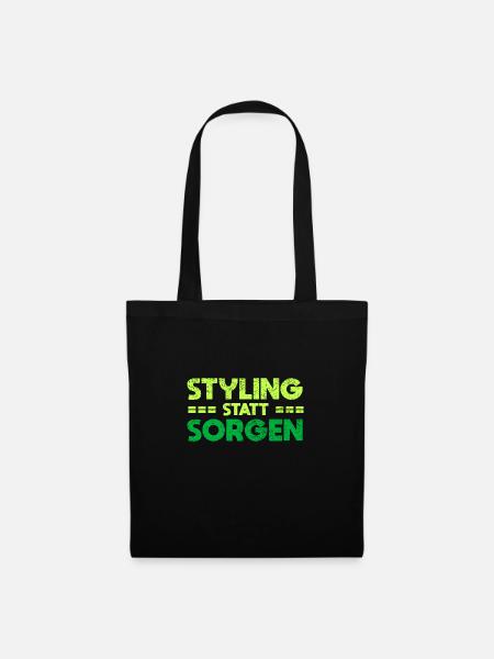 Styling Statt Sorgen - Stoffbeutel - Schwarz