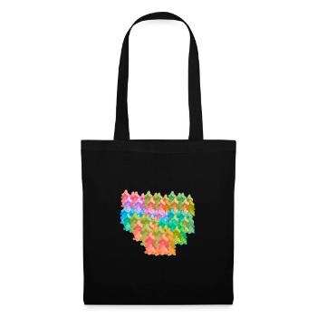 Colorful Colorful Forest Autumn Fantasy Fir Trees Nature - Tote Bag - black - Front