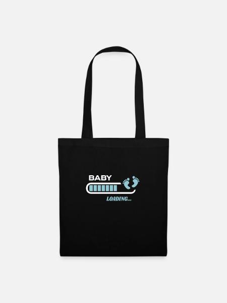 Bébé en cours de téléchargement cadeau naissance - Sac en tissu - noir