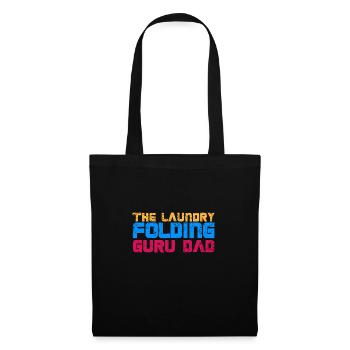 Le papa gourou du pliage de linge - Sac en tissu - noir - Devant