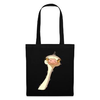 Bird Ostrich Funny (b) - Tote Bag - black - Front