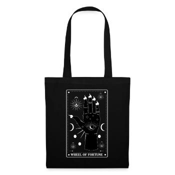 Gothic - Wheel of Fortune - Tarot Card Design - Tote Bag - black - Front