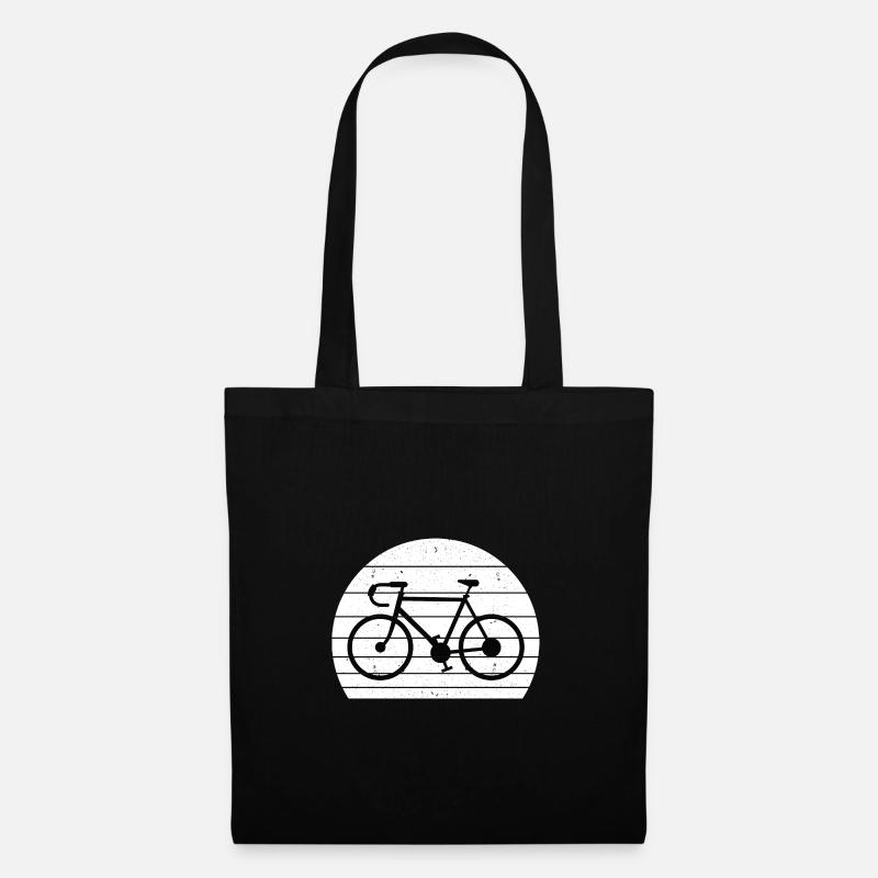 Retro Fahrrad - Stoffbeutel - Schwarz