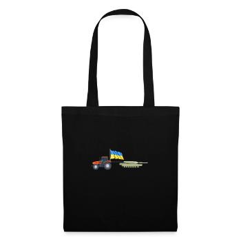 Ukrainian farmer steals Kiev tractor tank - Tote Bag - black - Front