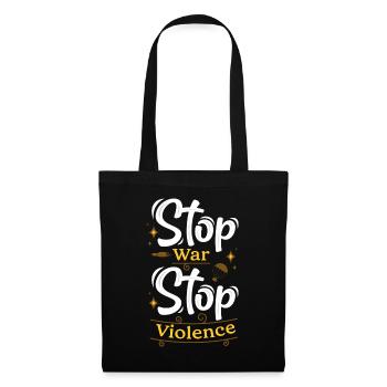 Stop war Stop violence - Tote Bag - black - Front