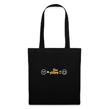 Bee Happy - Sac en tissu - noir - Devant