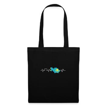 Kazakh heartbeat Kazakhstan - Tote Bag - black - Front