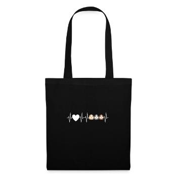 Cobayes Cobayes Coeurs Cadeau - Sac en tissu - noir - Devant