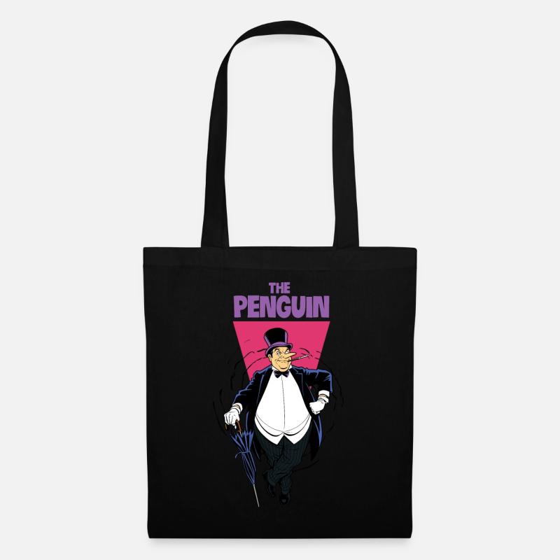 DC Comics Batman Bösewicht Pinguin Vintage - Stoffbeutel - Schwarz