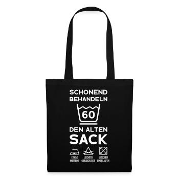 60. GEBURTSTAG 1963 SCHONEND BEHANDELN ALTER SACK - Stoffbeutel - Schwarz - Vorne