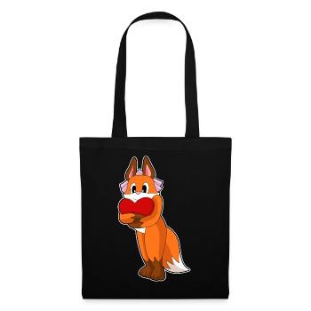 Mariage Fox Bride Heart - Sac en tissu - noir - Devant