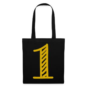 1. 1 YEAR. 1st ANNIVERSARY. BIRTHDAY 1 YEAR. ANNI - Tote Bag - black - Front