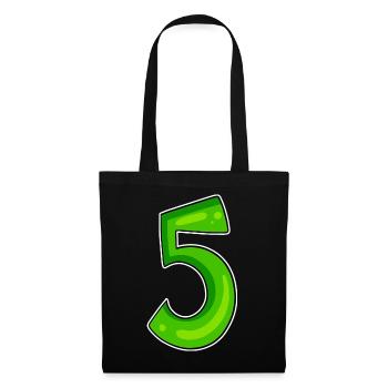 Number 5 Number Green - Tote Bag - black - Front