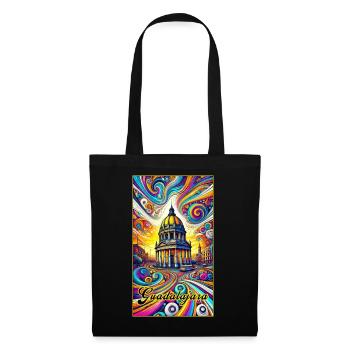 Guadalajara Mexiko Kathedrale Design - Stoffbeutel - Schwarz - Vorne