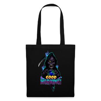 Neon Grim Reaper Bonjour - Sac en tissu - noir - Devant