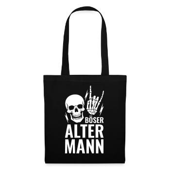 Böser alter Mann - Stoffbeutel - Schwarz - Vorne