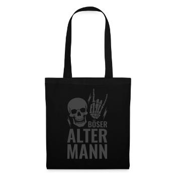 Böser alter Mann - Stoffbeutel - Schwarz - Vorne