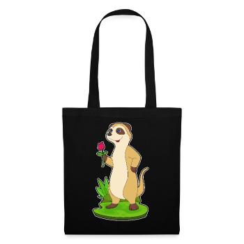Rose de suricate - Sac en tissu - noir - Devant