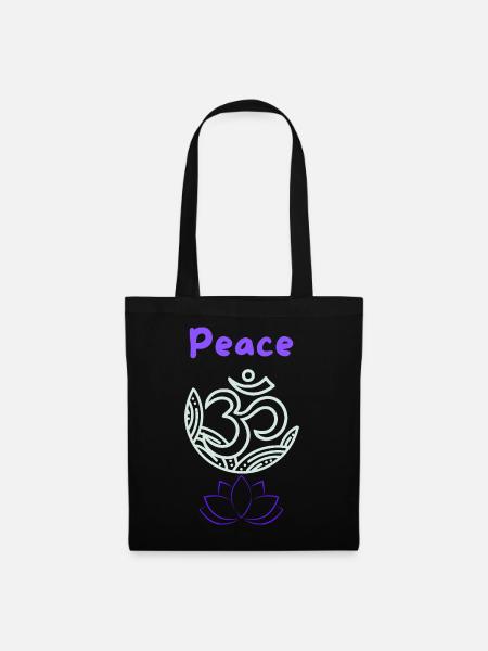 Peace - Stoffbeutel - Schwarz