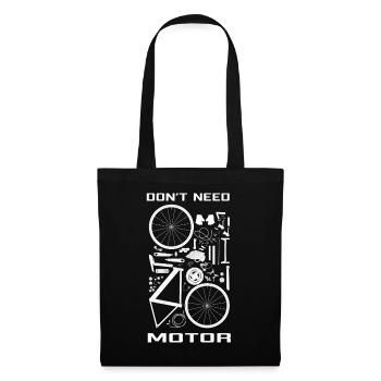 Don' need motor (on bike) - Sac en tissu - noir - Devant