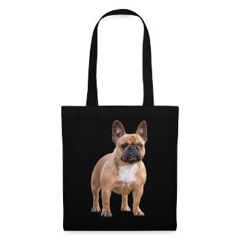 Bouledogue français - Sac en tissu - noir - Devant