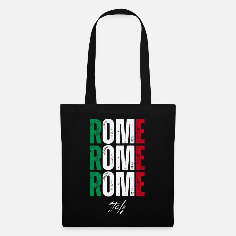 Rom Italien, ich liebe Rom - Stoffbeutel - Schwarz