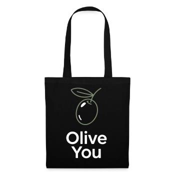 Olive You – Clean Minimal - Tote Bag - black - Front