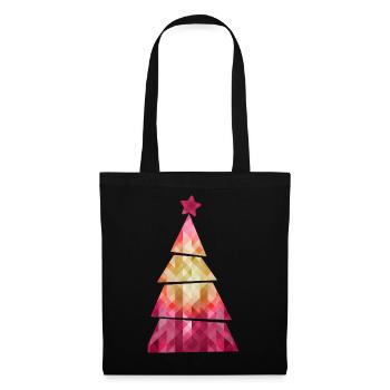 Christmas Tree - Weihnachtsbaum - Weihnachten - Stoffbeutel - Schwarz - Vorne