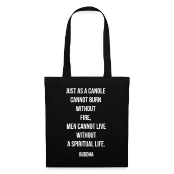 Buddha Candle Spirit Quote - Sac en tissu - noir - Devant