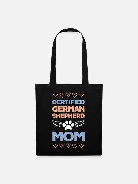 Zertifizierte Schäferhundmama - Stoffbeutel - Schwarz