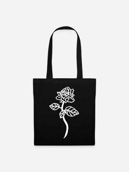 Die Weiße Rose - Stoffbeutel - Schwarz