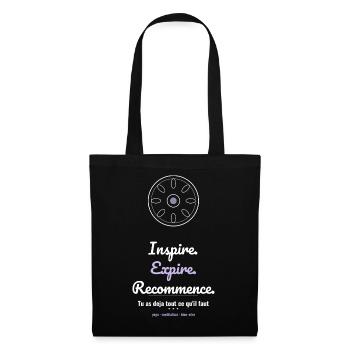 Expire. Yoga Méditation Bien-être - Sac en tissu - noir - Devant