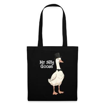 Monsieur l’Oie Idiote Humour de mariage du marié - Sac en tissu - noir - Devant