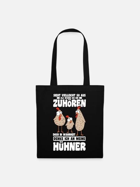 Hühnerflüsterer Huhn Hühnerhalter Hühner - Stoffbeutel - Schwarz